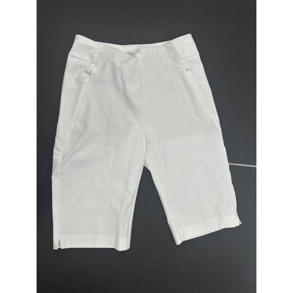 Tail Womens White Golf Shorts Size 2 Stretch Pockets Back Welt Polyester Spandex - Picture 1 of 5